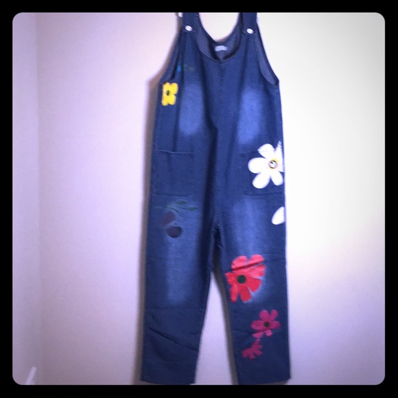 MISSLOOK Pants - MissLook Jean Overalls Jumper with Handpaint 🌸